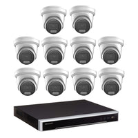 8MP Hikvision COLORVU Hybrid CCTV Kit: 10 x Liveguard Cameras + 16CH 4K (4TB HDD) M Series NVR – Strobe Light, Two - way Audio, Alarm Cameras & 16 Channel NVR CCTV Kit - SMarket