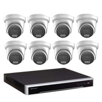 8MP Hikvision COLORVU Hybrid CCTV Kit: 8 x Liveguard Cameras + 8CH 4K (4TB HDD) M Series NVR – Strobe Light, Two - way Audio, Alarm Cameras & 8 Channel NVR CCTV Kit - SMarket