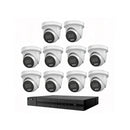 HiLook Hikvision 6MP AcuSense 16CH CCTV Kit with 10 Turret IP Cameras IPC-T262H-MU