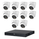 Dahua 10x 5MP WizColor Turret Cameras SMD 4.0 16CH PoE NVR