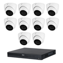 Dahua 10-camera 6MP DH-IPC-HDW3666EMP-S-AUS turret CCTV kit with 16-channel AI NVR 