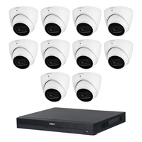 Dahua 10-camera 6MP DH-IPC-HDW3666EMP-S-AUS turret CCTV kit with 16-channel AI NVR 