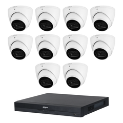 Dahua 10 x 4MP + 16 Channels Kit:10 x DH-IPC-HDW3466EMP-S-AUS SMD Wizsense Camera+ 16CH AI NVR