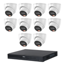 Dahua 10-camera 8MP DH-IPC-HDW3867EM-S-IL-ANZ starlight turret CCTV kit with 16-channel AI NVR