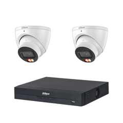 Dahua 6MP Turret CCTV Kit: 2x HDW3667EM-S-IL + 4CH PoE NVR