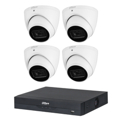 Dahua 4 x 8MP DH-IPC-HDW3866EMP-S-AUS 4K Turret CCTV Kit + 8CH AI NVR, WizSense