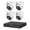 Dahua 4-camera 8MP DH-IPC-HDW3849H-AS-PV-ANZ-S2 TiOC turret CCTV kit with 8-channel AI NVR and active deterrence