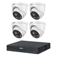 Dahua 4-camera 8MP DH-IPC-HDW3849H-AS-PV-ANZ-S2 TiOC turret CCTV kit with 8-channel AI NVR and active deterrence