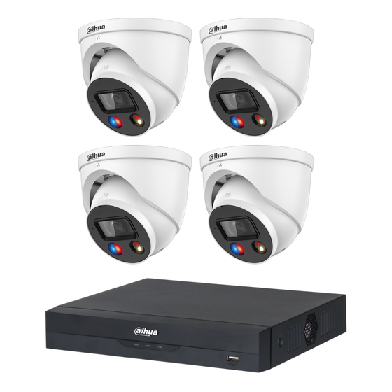 Dahua 4 x 8MP DH-IPC-HDW3849H-AS-PV-ANZ-S2 TiOC 3.0 Turret CCTV Kit + 8CH AI NVR, Active Deterrence