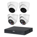 Dahua 8MP mixed CCTV kit with 2 TiOC and 2 turret cameras, 8-channel AI NVR