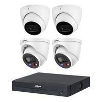 Dahua 8MP mixed CCTV kit with 2 TiOC and 2 turret cameras, 8-channel AI NVR