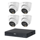 Dahua 4x 5MP WizColor Turret Cameras SMD 4.0 4CH PoE NVR