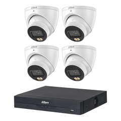 Dahua 4 x 5MP+ 4 Channels Kit:4x WizColor Turrets with SMD 4.0 + 4CH PoE NVR
