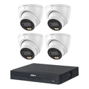 Dahua 4x 5MP WizColor Turret Cameras SMD 4.0 8CH PoE NVR 