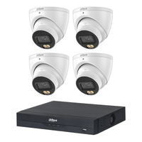 Dahua 4x 5MP WizColor Turret Cameras SMD 4.0 8CH PoE NVR 