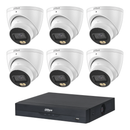Dahua 6x 5MP WizColor Turret Cameras SMD 4.0 8CH PoE NVR 