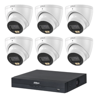 Dahua 6x 5MP WizColor Turret Cameras SMD 4.0 8CH PoE NVR 