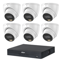 Dahua 6 x 5MP+ 8 Channels Kit:6x WizColor Turrets with SMD 4.0 + 8CH PoE NVR