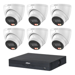 Dahua 6MP Turret CCTV Kit: 6x HDW3667EM-S-IL + 8CH PoE NVR