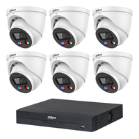 Dahua 6-camera 8MP DH-IPC-HDW3849H-AS-PV-ANZ-S2 TiOC turret CCTV kit with 8-channel AI NVR and active deterrence