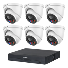 Dahua 6 x 8MP DH-IPC-HDW3849H-AS-PV-ANZ-S2 TiOC 3.0 Turret CCTV Kit + 8CH AI NVR, Active Deterrence