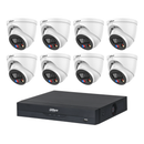 Dahua 8-camera 8MP DH-IPC-HDW3849H-AS-PV-ANZ-S2 TiOC turret CCTV kit with 8-channel AI NVRand active deterrence