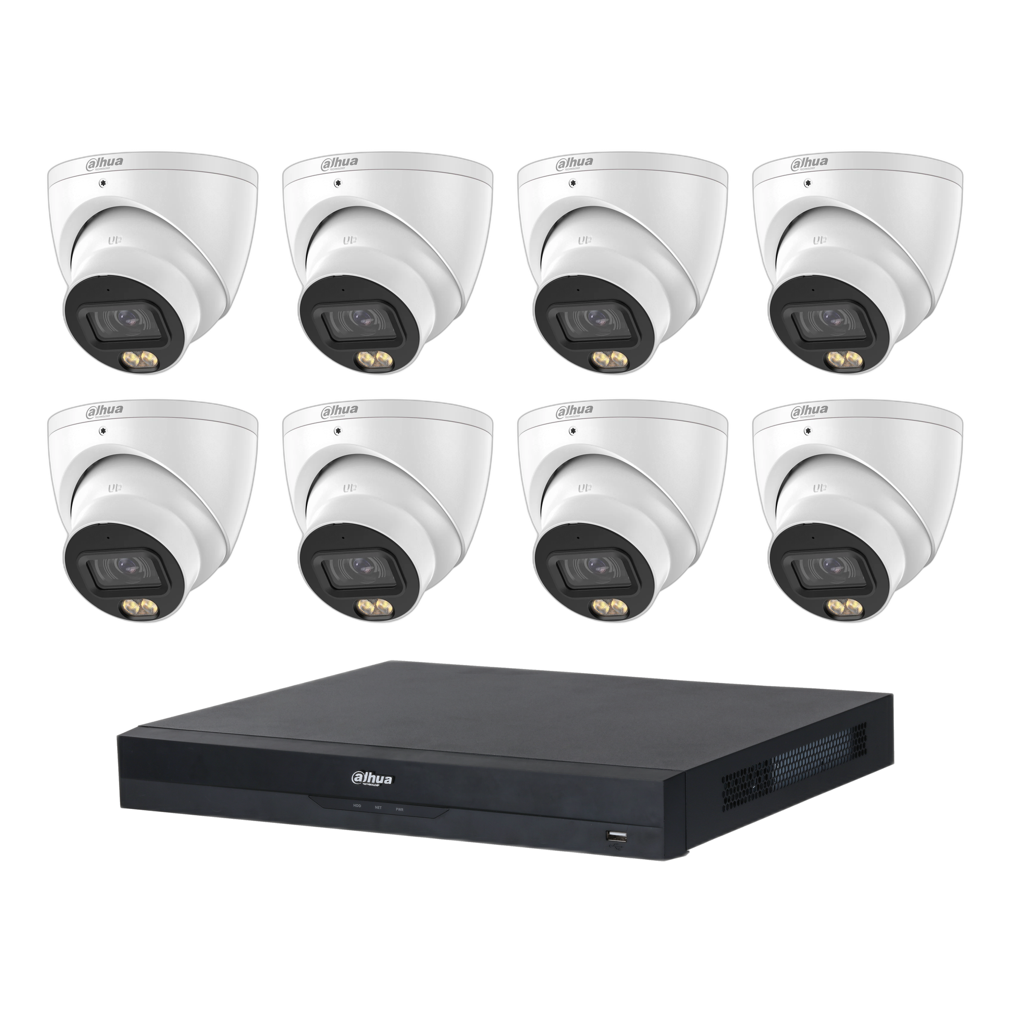 Dahua 8 x 5MP+ 16 Channels Kit:8x WizColor Turrets with SMD 4.0 + 16CH PoE NVR