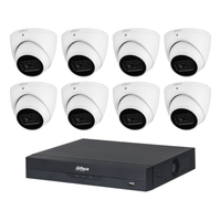 Dahua 8-camera 8MP DH-IPC-HDW3866EMP-S-AUS 4K turret CCTV kit with 8-channel AI NVR 