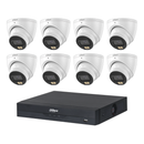 Dahua 8x 5MP WizColor Turret Cameras SMD 4.0 8CH PoE NVR 
