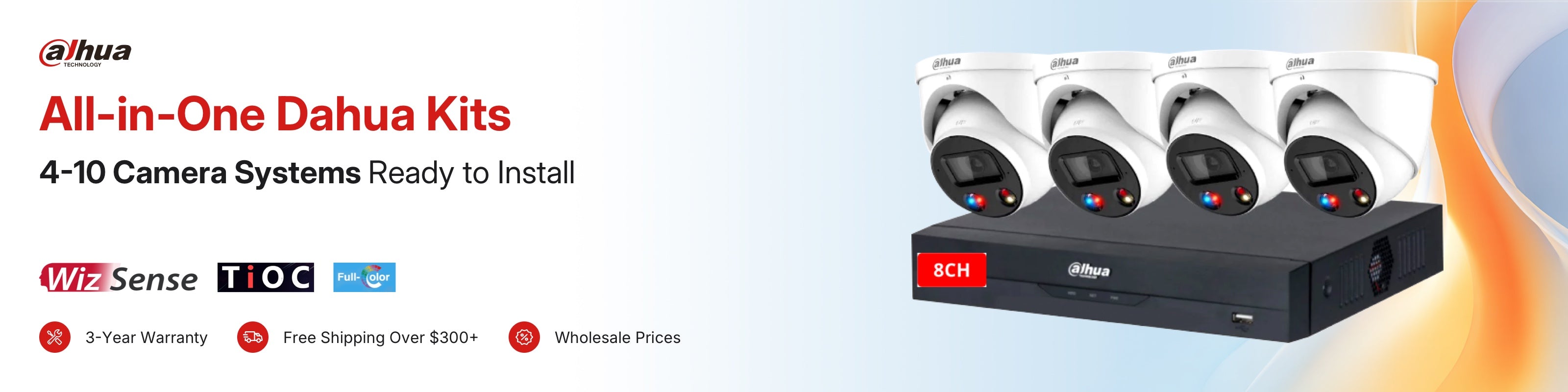 Dahua All-in-One kits 4-10 Camera Systems ready to install