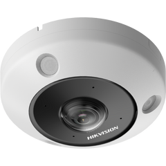Hikvision DS-2CD6365G1-IVS 6MP Outdoor Fisheye Camera, Built-in Mic, 15m IR, Panoramic, 1.16mm