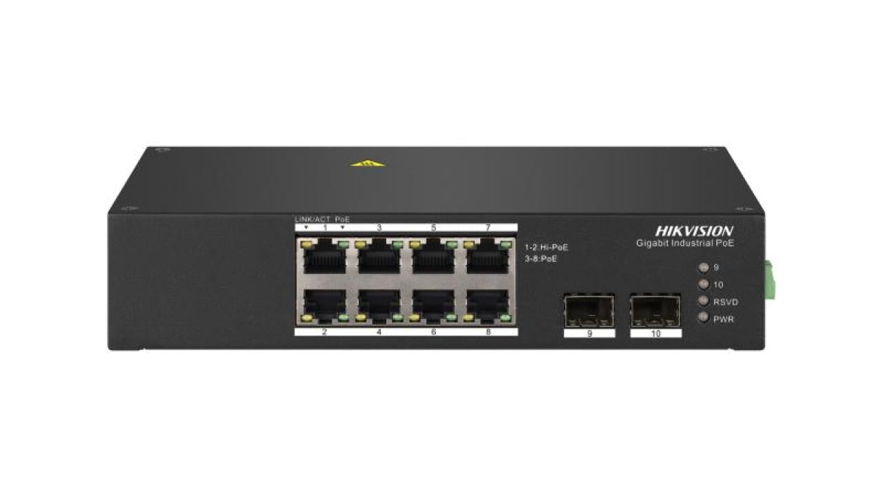 Hikvision DS-3T0510HP 8-Port Industrial Gigabit PoE Switch