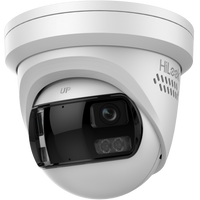 HiLook IPC-T289PH-MU/SL 8MP 180° Turret Camera with Active Blue/Red Strobe and Two-Way Audio, IR 30m 2mm
