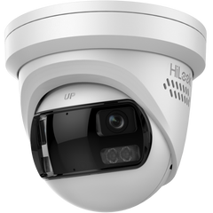 HiLook IPC-T289PH-MU/SL 8MP 180° Turret Camera with Active Blue/Red Strobe and Two-Way Audio, IR 30m 2mm