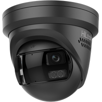 HiLook IPC-T289PH-MU/SL-BLK 8MP 180° Turret Camera with Active Blue/Red Strobe and Two-Way Audio, IR 30m 2mm (Black)