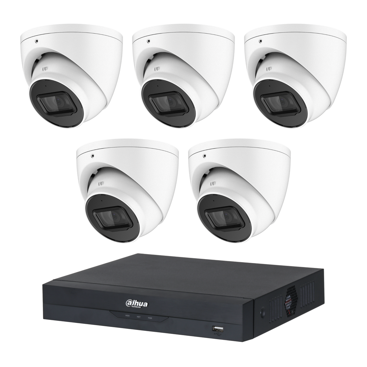 Dahua HDW2541EMP 5-Camera 5MP CCTV Kit + 8CH PoE NVR, No HDD