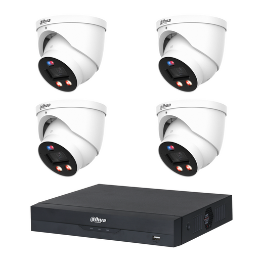 Dahua HDW3649H-PRO 4-Camera 6MP CCTV Kit + 4CH PoE NVR, No HDD