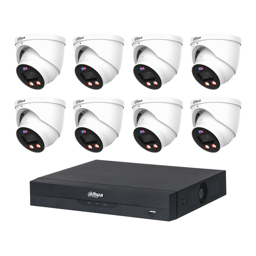 Dahua HDW3649H-PRO 8-Camera 6MP CCTV Kit + 8CH PoE NVR, No HDD