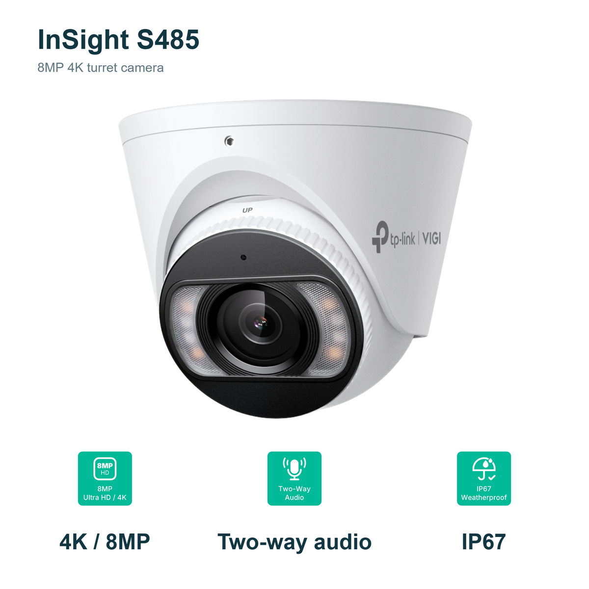 TP-Link VIGI S485 4-Camera 4K CCTV Kit + 4CH NVR + WD 2TB