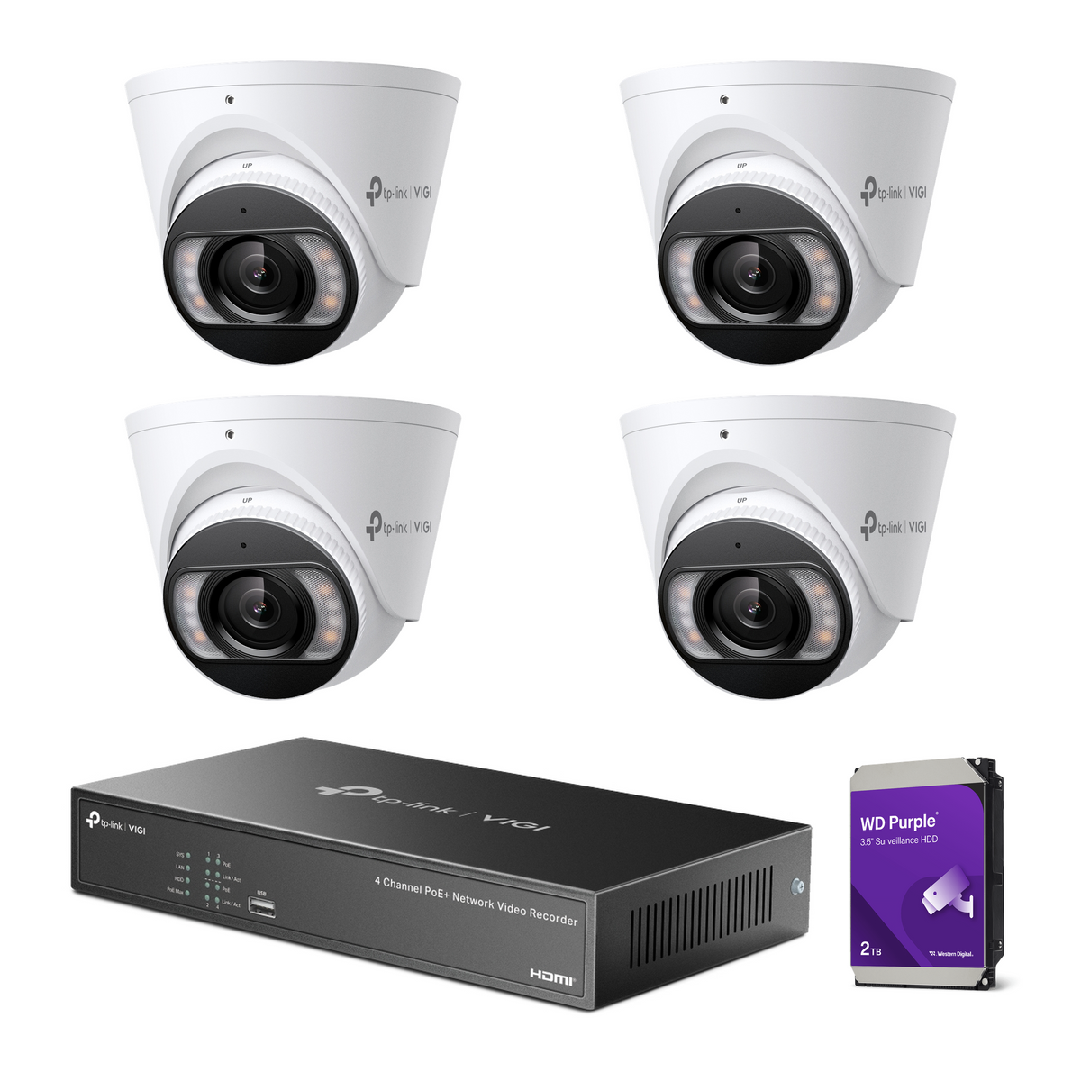 TP-Link S485 4-Camera 4K Kit | 4CH NVR + WD 2TB – Smarket