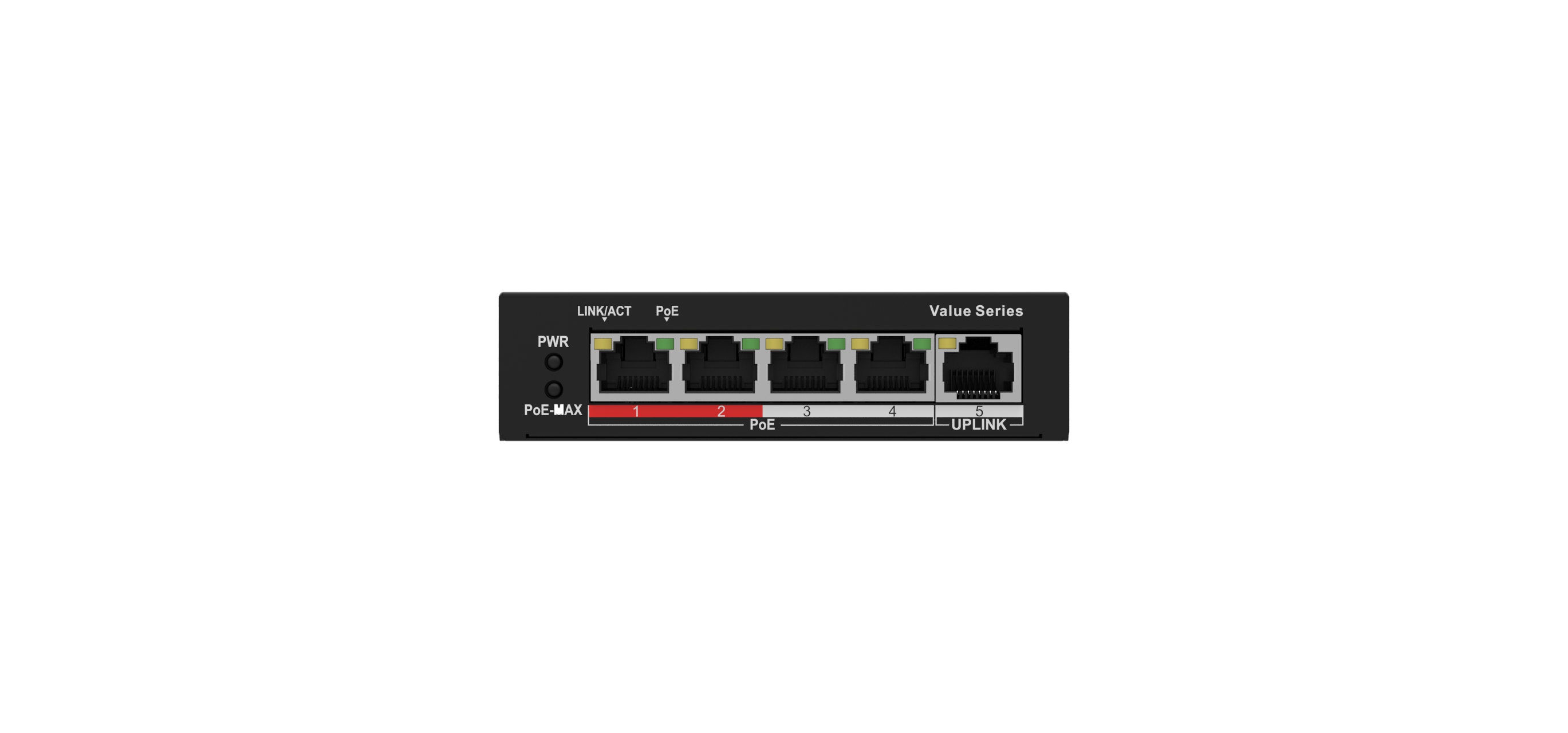 HiLook NS-0105P-35(B) 5-Port PoE Network Switch – 35W Total Budget, Desktop Design