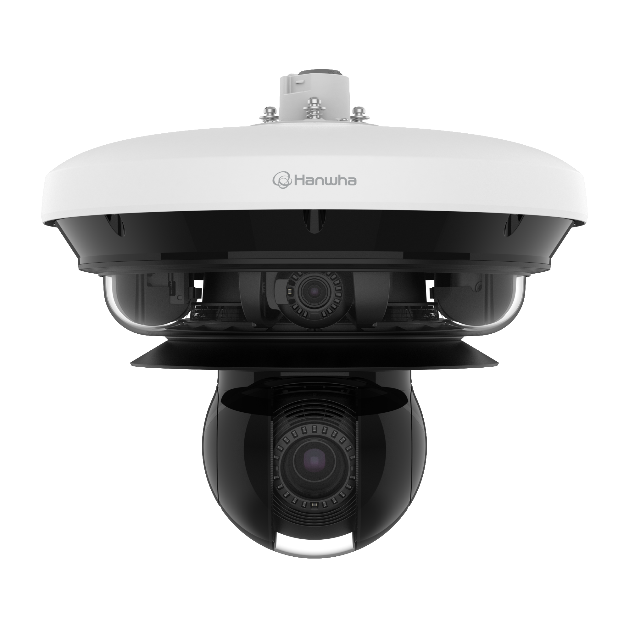 Hanwha PNM-C34404RQPZ 4K 4-Channel PTRZ + 2MP 40x PTZ AI Camera