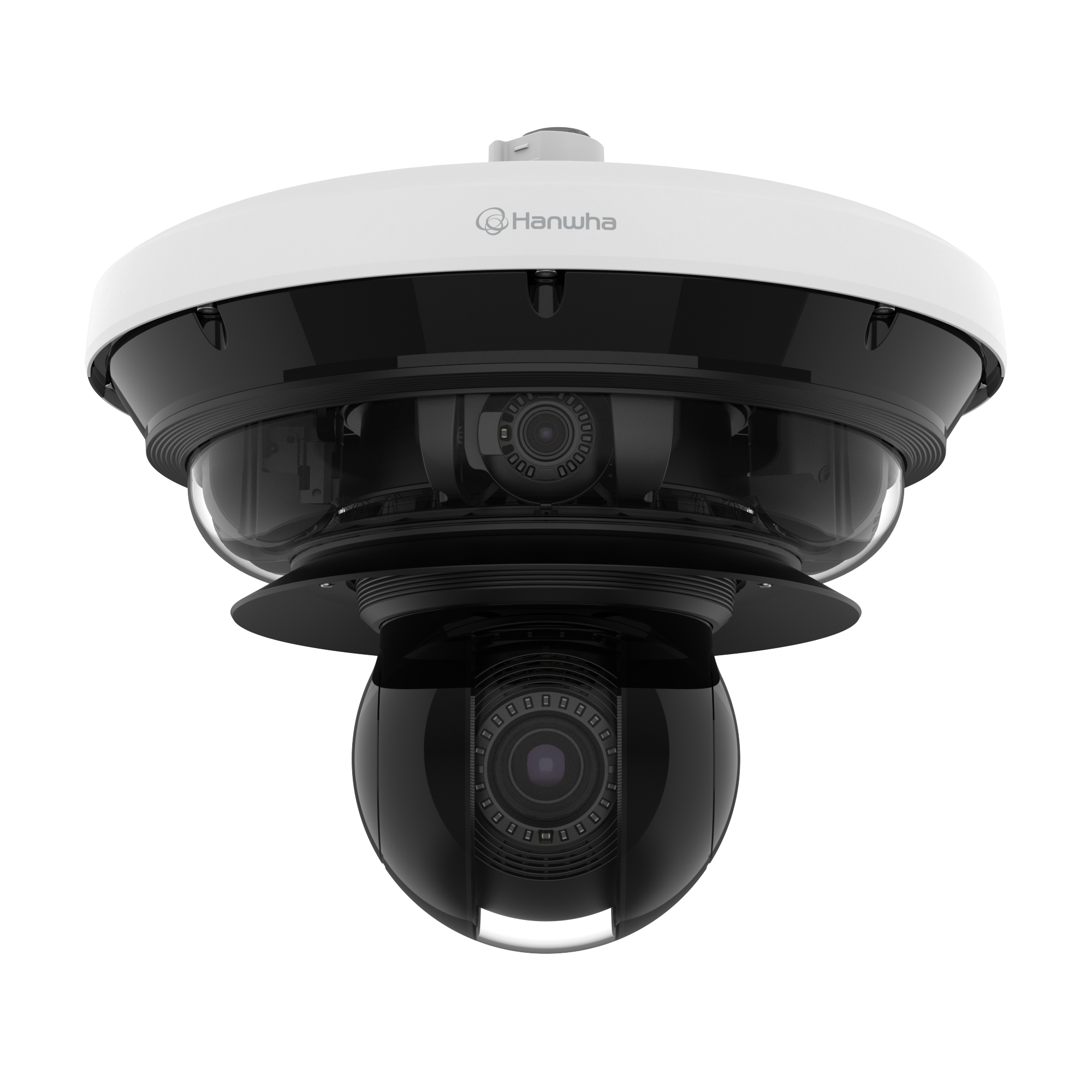 Hanwha PNM-C34404RQPZ 4K 4-Channel PTRZ + 2MP 40x PTZ AI Camera