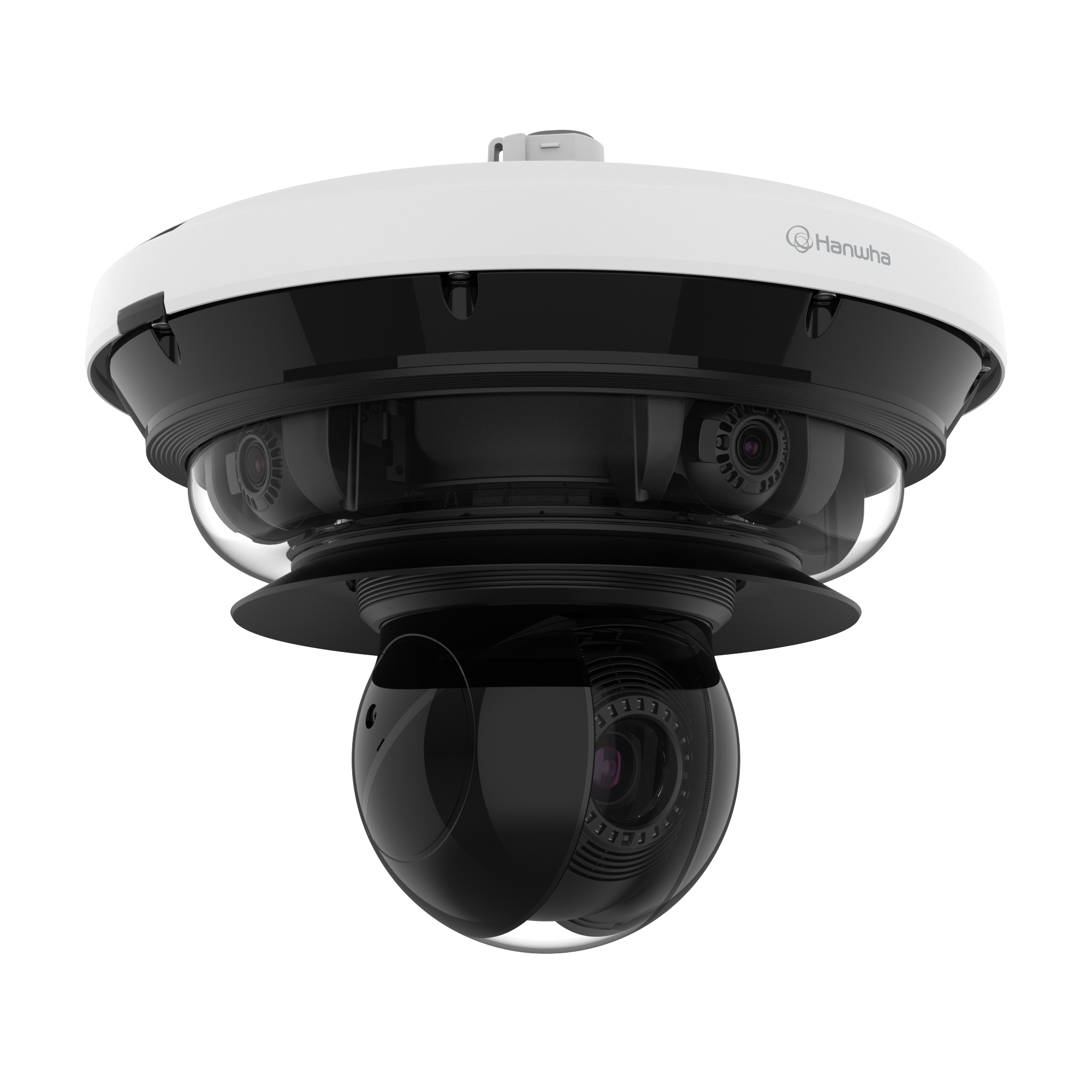 Hanwha PNM-C34404RQPZ 4K 4-Channel PTRZ + 2MP 40x PTZ AI Camera
