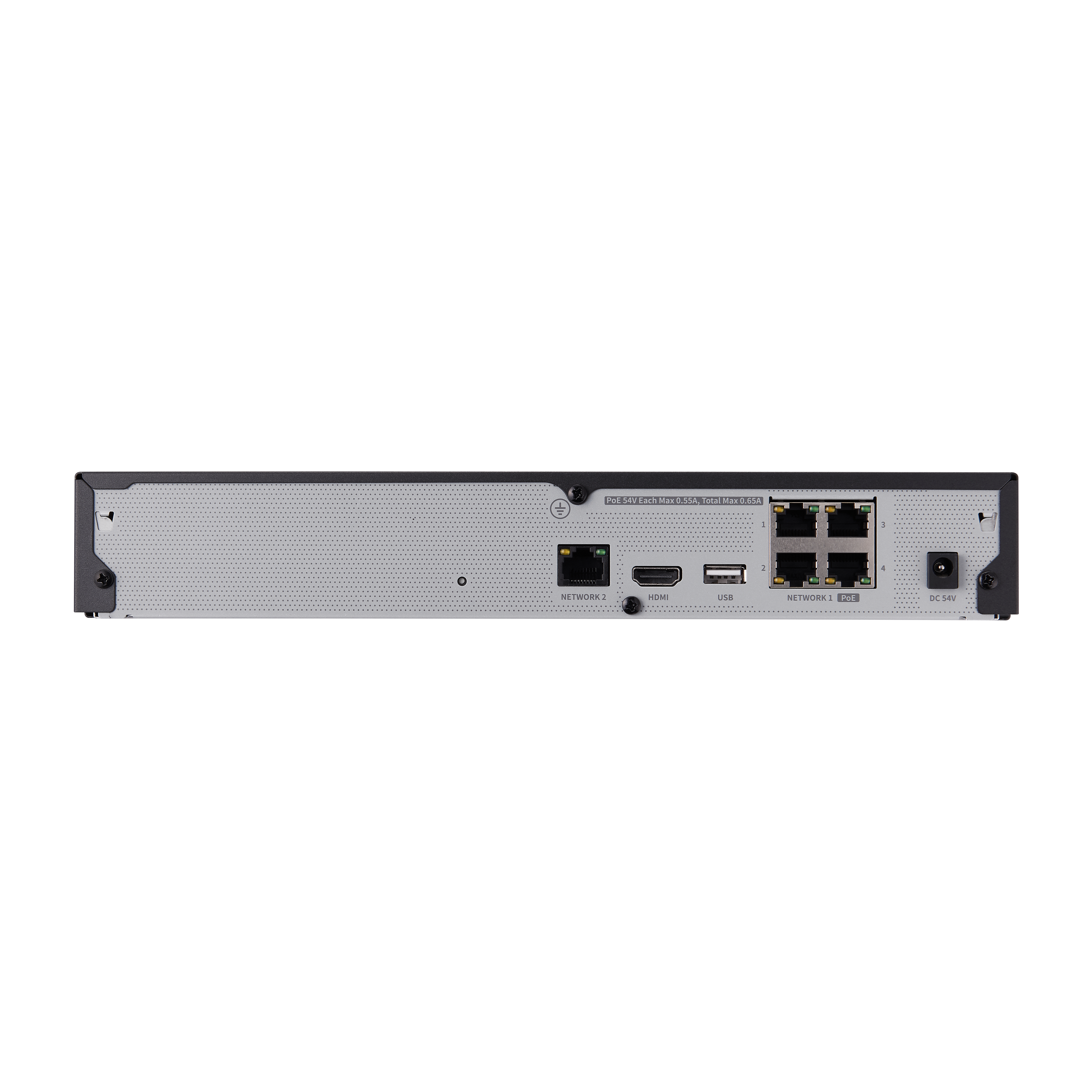 Hanwha ARN-410S 4-Channel 8MP H.265 NVR with 4-Port PoE Switch