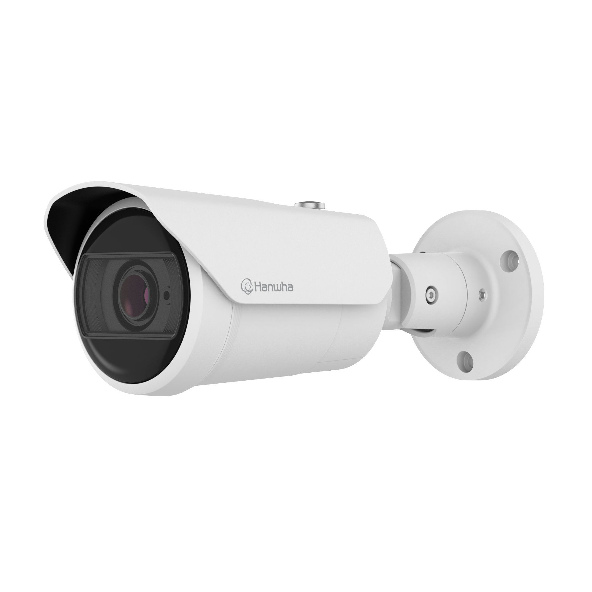 Hanwha QNO-C8083R 5MP AI Bullet 3.2-10.2mm Varifocal — 30m IR, 3.2x Zoom, 120dB WDR, IP66/IK10/NEMA 4X