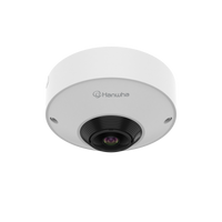 Hanwha QNF-C9010 12MP Q-Core AI Fisheye Camera, 185° Coverage, Indoor