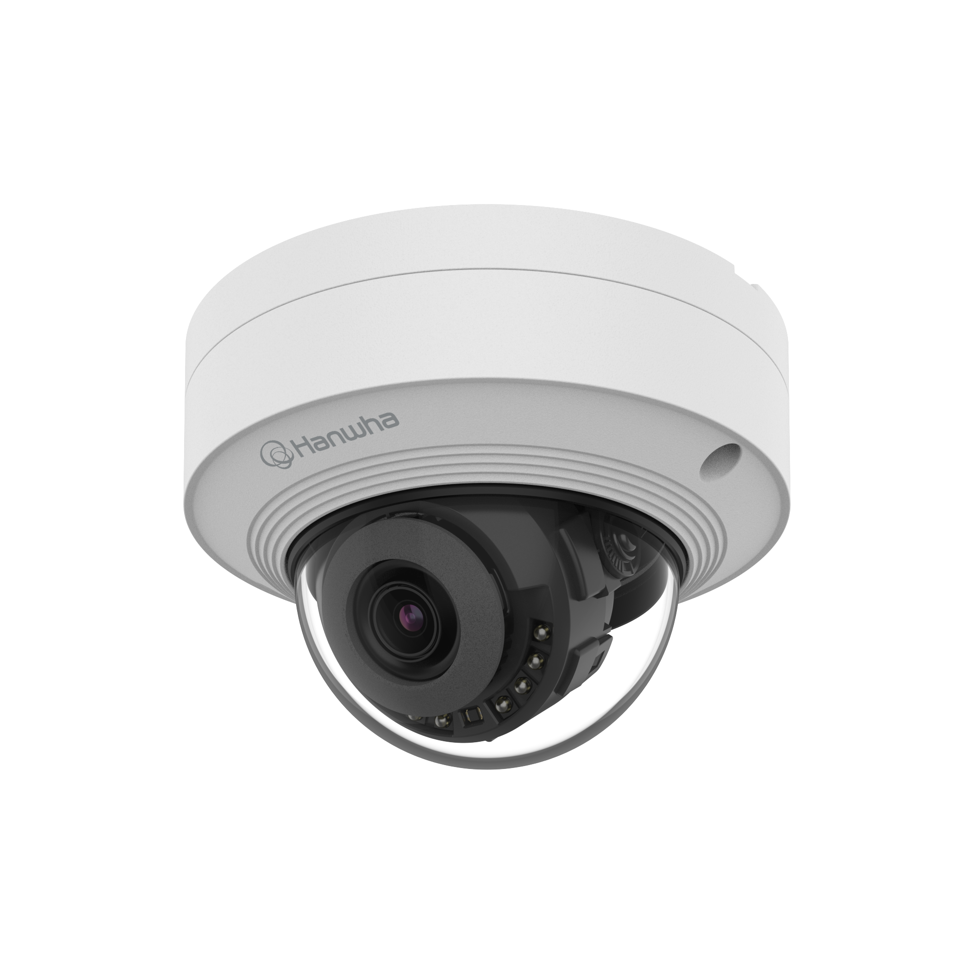 Hanwha QNV-C9011R 8MP AI IR Vandal Dome 3mm — Person/Vehicle Detect, 20m IR, IP67/IK10, Built-in Mic