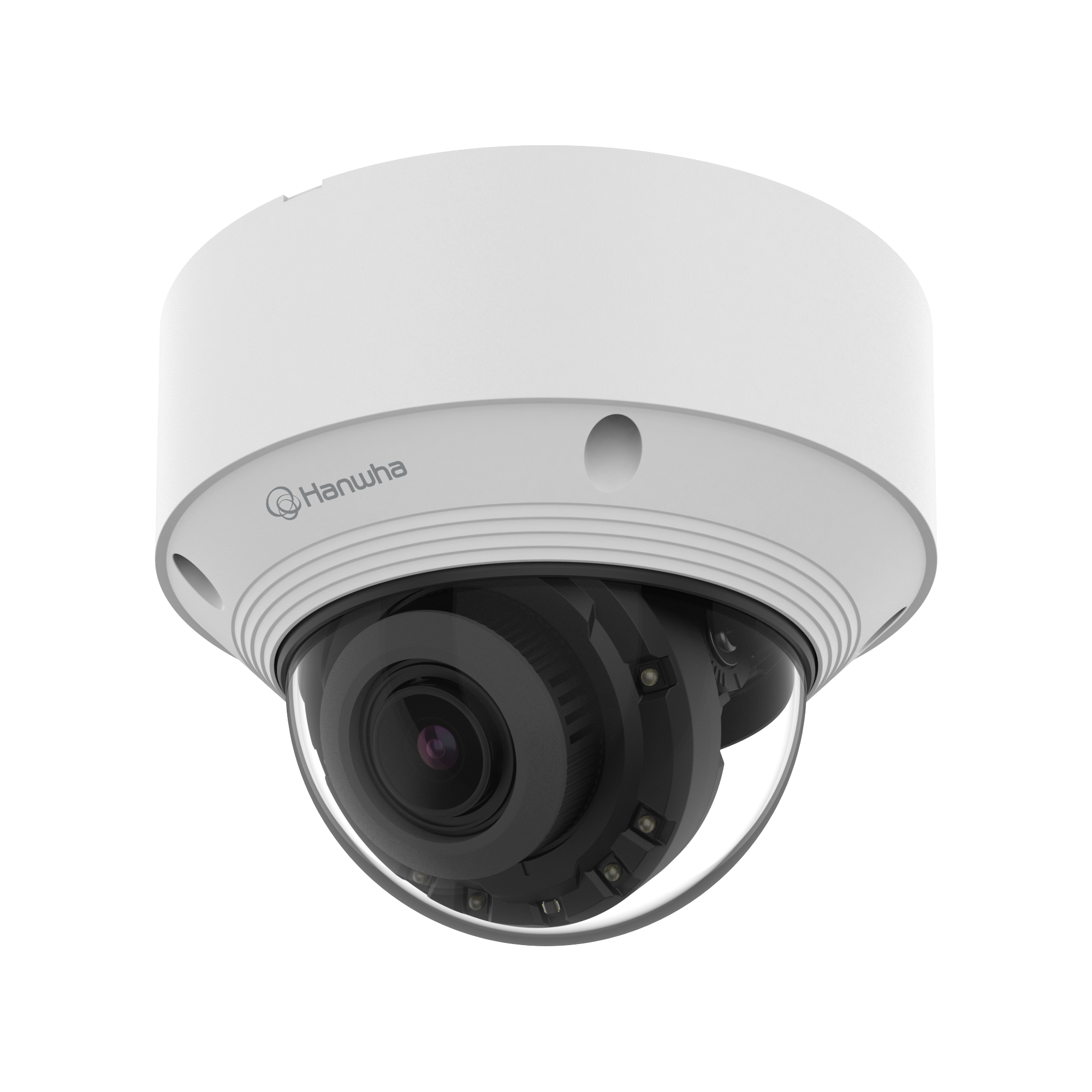 Hanwha QNV-C9083R 8MP 4K AI IR Varifocal Vandal Dome 3.2-10.2mm — 30m IR, 120dB WDR, IP66/IK10
