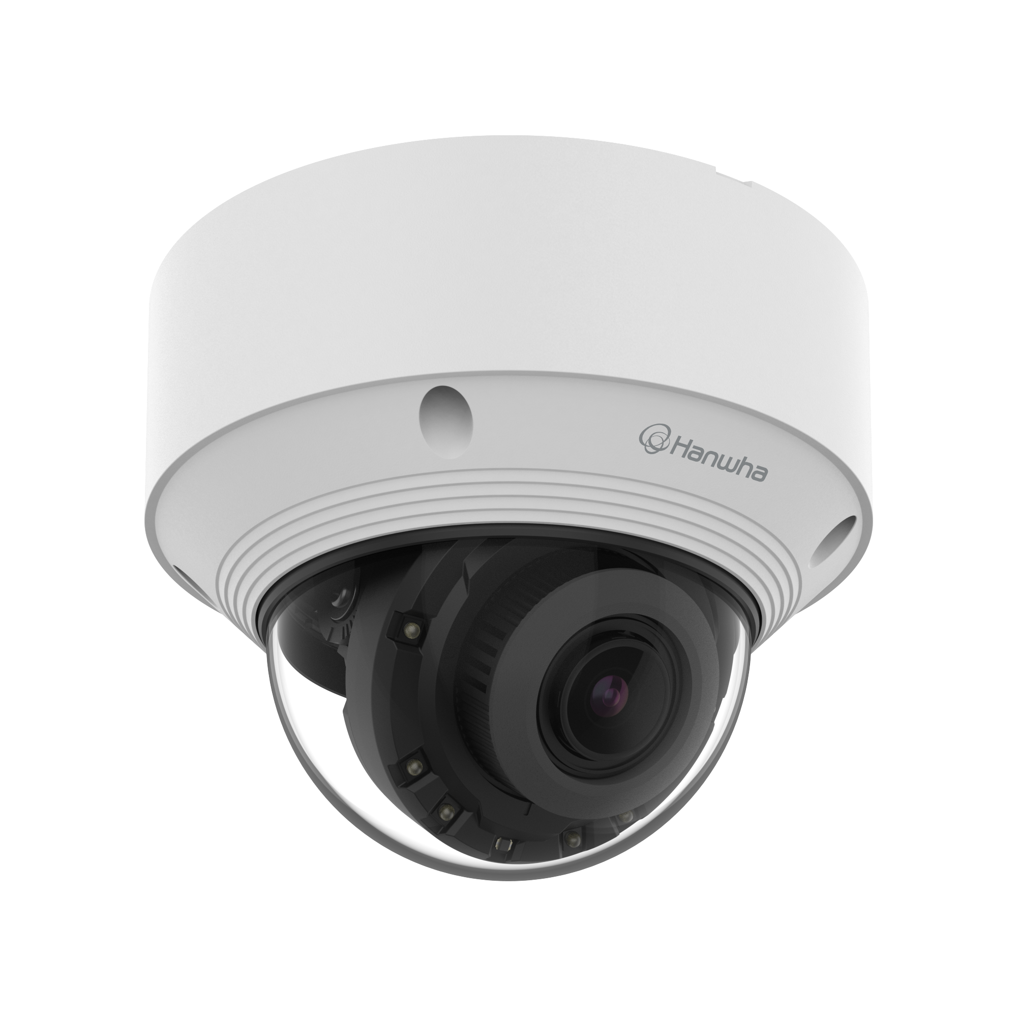 Hanwha QNV-C9083R 8MP 4K AI IR Varifocal Vandal Dome 3.2-10.2mm — 30m IR, 120dB WDR, IP66/IK10